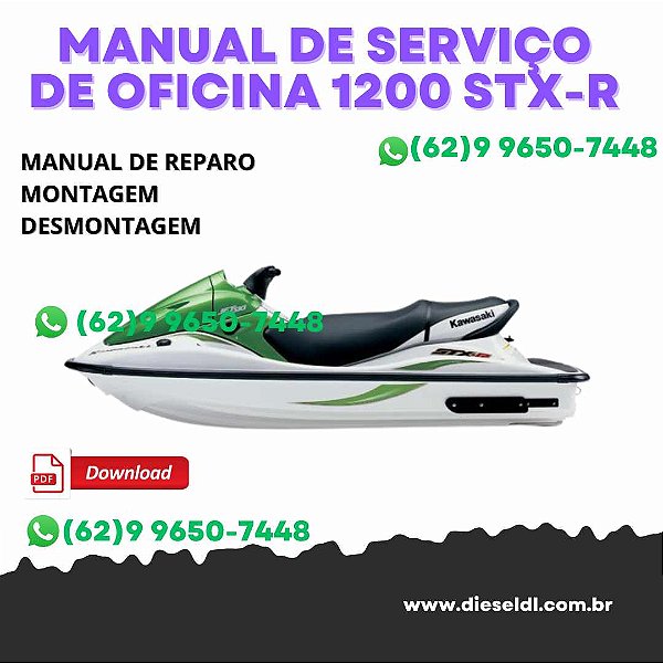 MANUAL DE SERVIÇO DE OFICINA KAWASAKI - 1200 STX-R - JET SKI