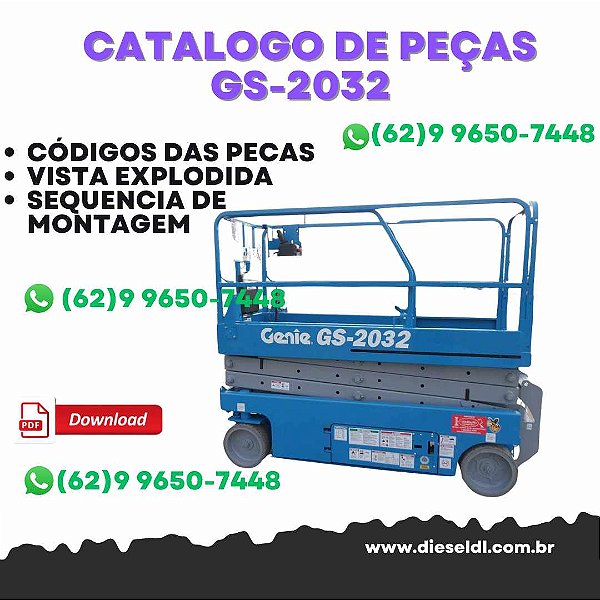 CATÁLOGO DE PEÇAS PLATAFORMA GS-2032, GS-2632, GS-3232 GENIE
