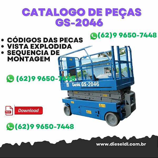 CATÁLOGO DE PEÇAS PLATAFORMA GS-2046, GS-2646, GS-3246 GENIE