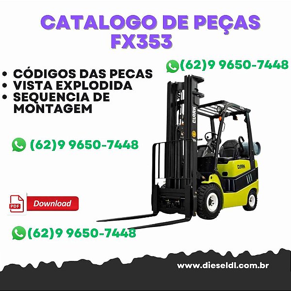 CATÁLOGO DE PEÇAS EMPILHADEIRA FX353/403/453S D - CMP 40/45/50S D   CLARK