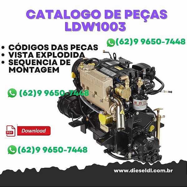 CATÁLOGO DE PEÇAS MOTOR LDW1003 LOMBARDINI