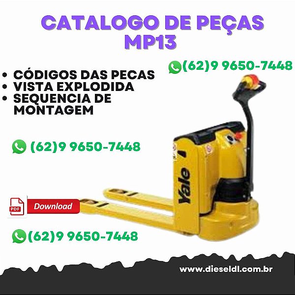 CATÁLOGO DE PEÇAS EMPILHADEIRA MP13 - MP16 - MP18 - MP20 - (C841)   YALE