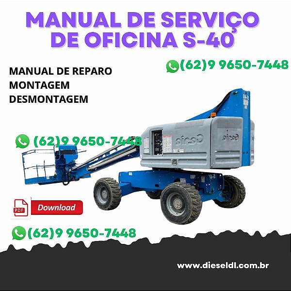 MANUAL DE SERVIÇO DE SERVIÇO PLATAFORMA DE LANÇA TELESCÓPICA  S-40, S-45 GENIE