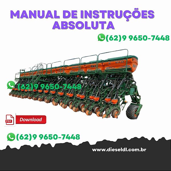 MANUAL DE INSTRUÇÕES PLANTADORA ABSOLUTA STARA