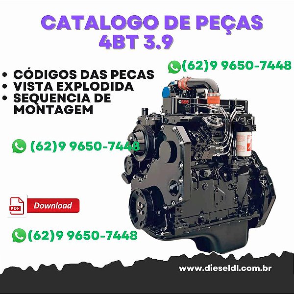 CATÁLOGO DE PEÇAS  MOTOR 4B, 4BT, 3.9  CUMMINS