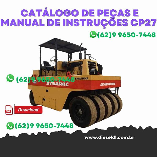 CATÁLOGO DE PEÇAS E MANUAL DE INSTRUÇÕES ROLO CP27 DYNAPAC