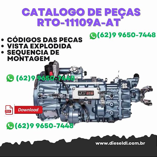 CATÁLOGO DE PEÇAS TRANSMISSÃO   RTO-11109A-AT - 2007  EATON FULLER