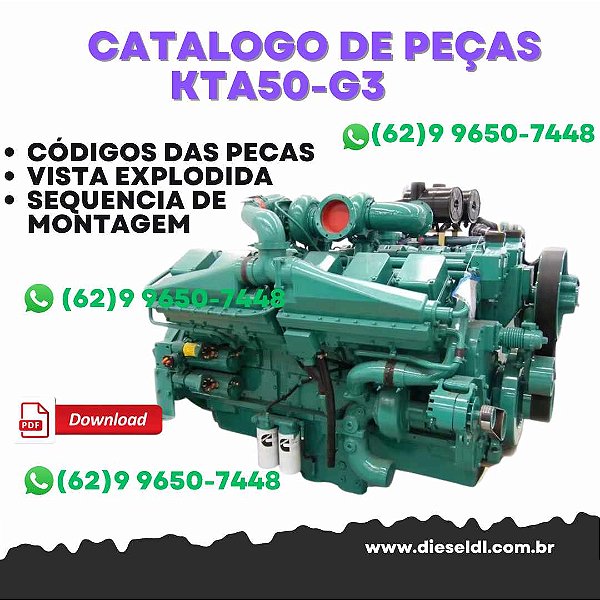 CATÁLOGO DE PEÇAS CUMMINS  KTA50-G3/G8/G9  MOTOR