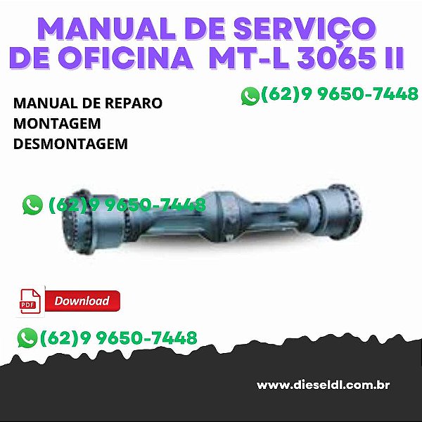 MANUAL DE SERVIÇO DE OFICINA  EIXO MULTITRAC - MT-L 3065 II  ZF