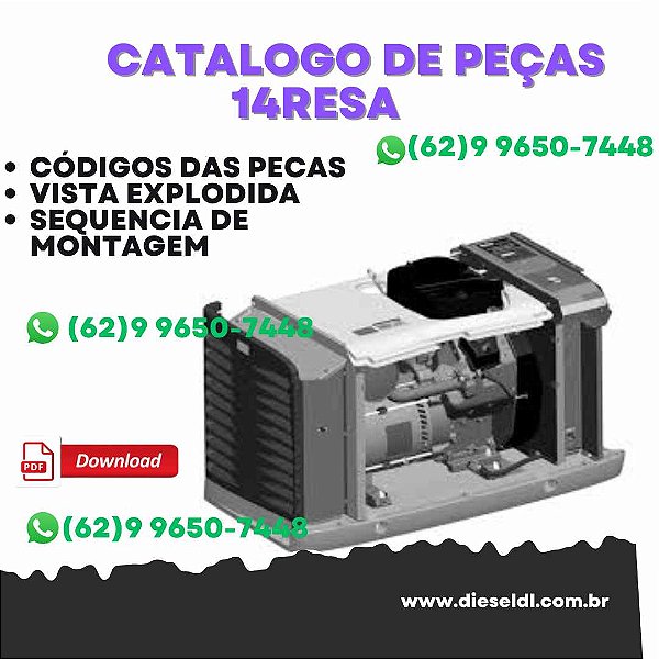 CATÁLOGO DE PEÇAS MOTOR  14RESA/RESAL - 20RESA/RESAL KOHLER
