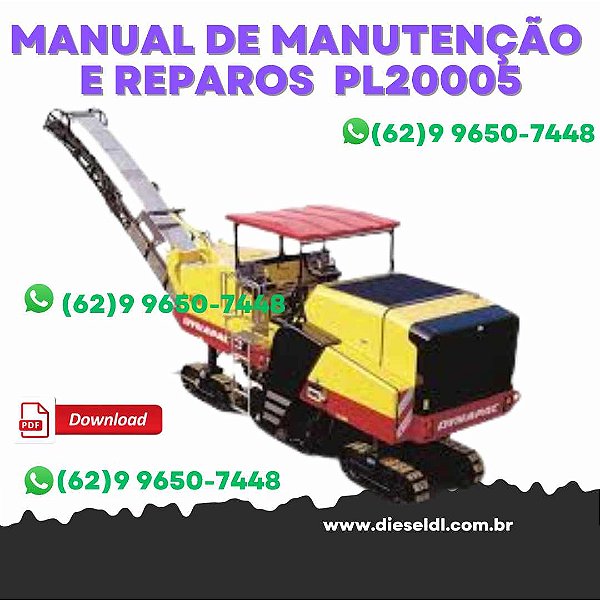 MANUAL DE MANUTENÇÃO E REPAROS FRESADORA PL2000S / PL2000LS DYNAPAC