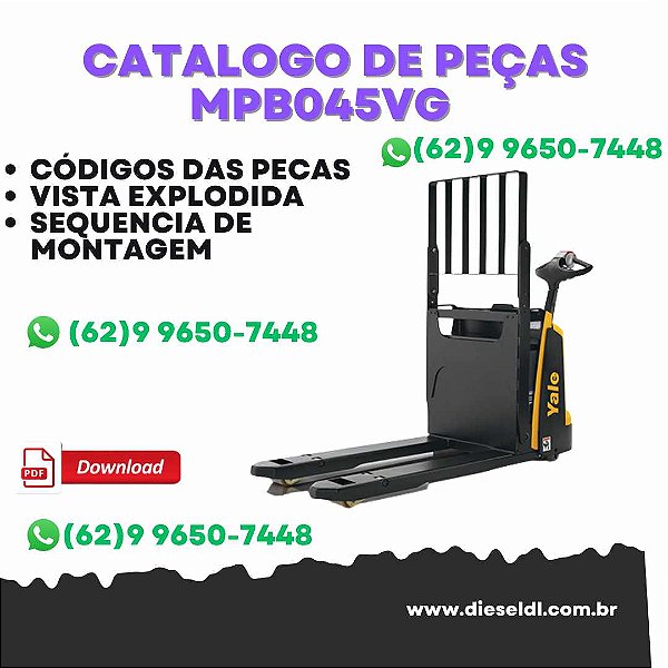 CATÁLOGO DE PEÇAS  EMPILHADEIRA MPB045VG  (A245) YALE