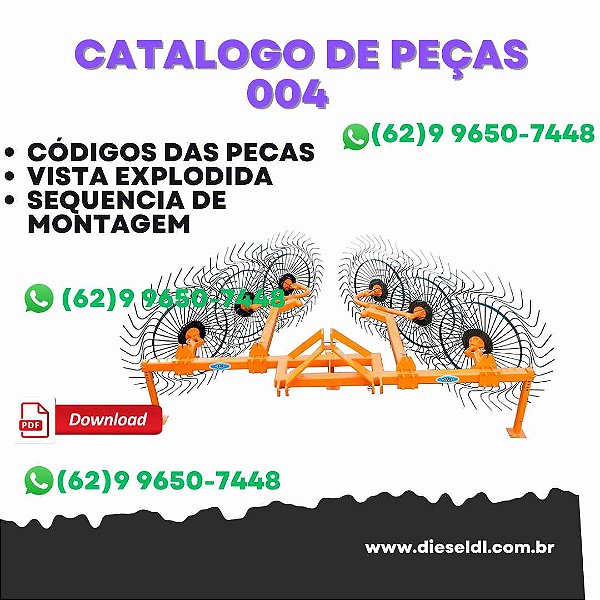 CATÁLOGO DE PEÇAS  ENLEIRADOR DE PALHA  6 RODAS  1.05.01.01.00.004 DMB