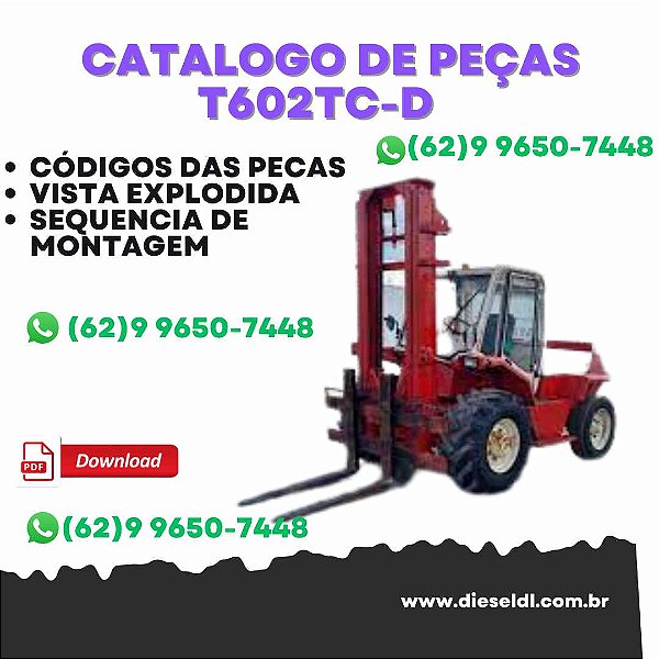 CATÁLOGO DE PEÇAS  EMPILHADEIRA  T602TC-D, T602TCP-D, T602TCP-DXL   MANITOU
