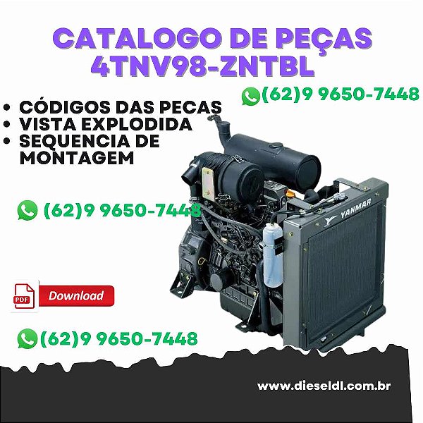 CATÁLOGO DE PEÇAS  MOTOR 4TNV98T-ZNMS, 4TNV98-ZNTBL  YANMAR