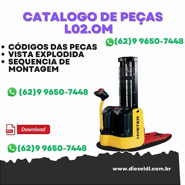 CATÁLOGO DE PEÇAS  TRANSPALETEIRA L02.0M, LO2.0M  (A939)  HYSTER