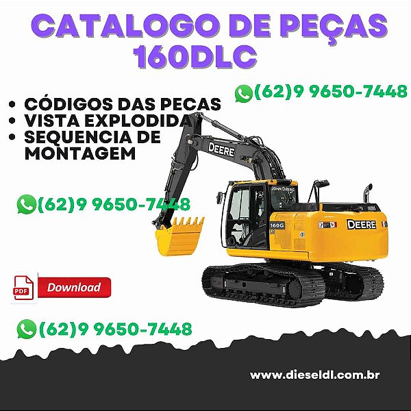 CATALOGO DE PEÇAS 160DLC ESCAVADEIRA JOHN DEERE