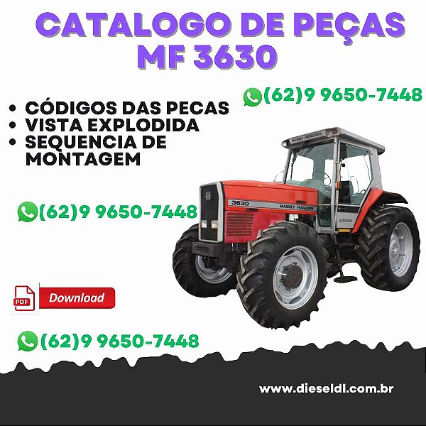 CATÁLOGO DE PEÇAS  MF MF 3630 3630 / / 3640 3640 /3650 3650 / 3660 TRACTORS