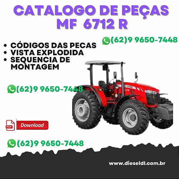 CATÁLOGO DE PEÇAS  MF 6712R TRATOR