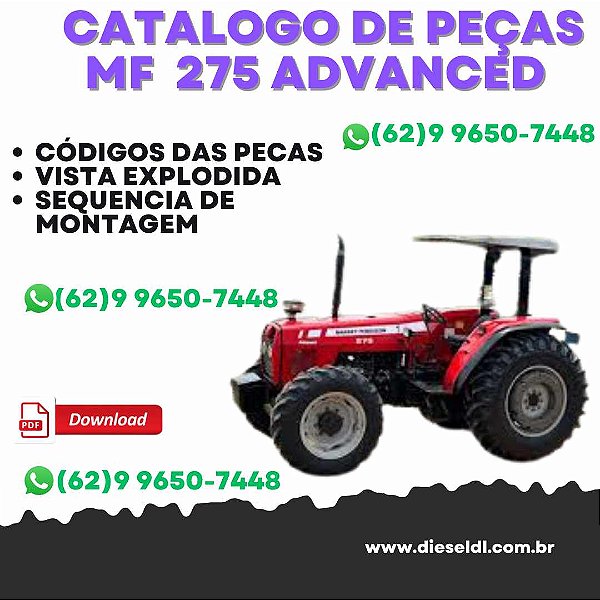 CATÁLOGO DE PEÇAS  TRATOR MF 275 ADVANCED