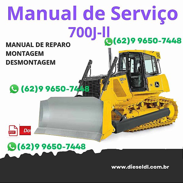 MANUAL DE SERVIÇO MECANICO 700J-ll TRATOR ESTEIRA JHON DEERE