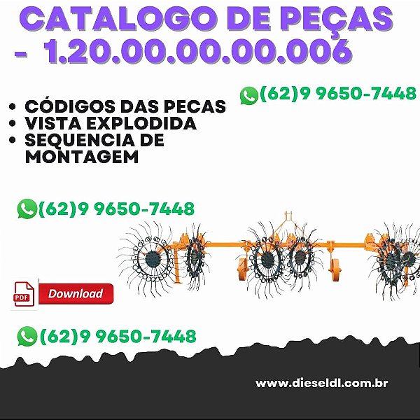 Catálogo de Peças DMB - Desenleirador de Palha 3 linhas 1.20.00.00.00.006