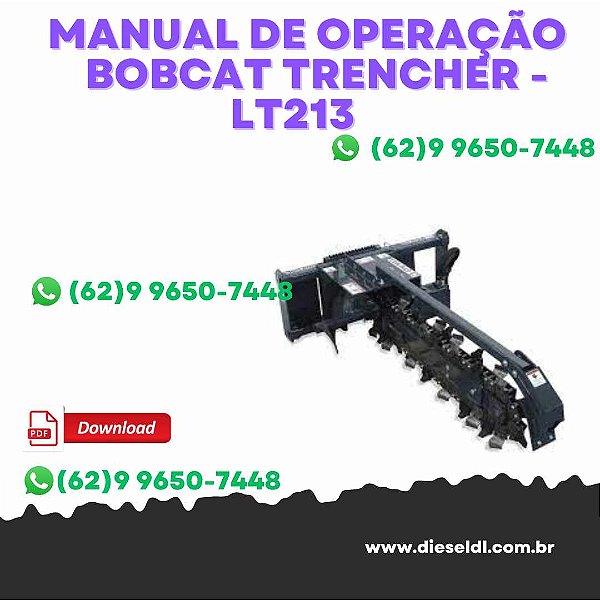 Manual de Oper. e Manutenção Bobcat Trencher - LT213, LT313, LT414