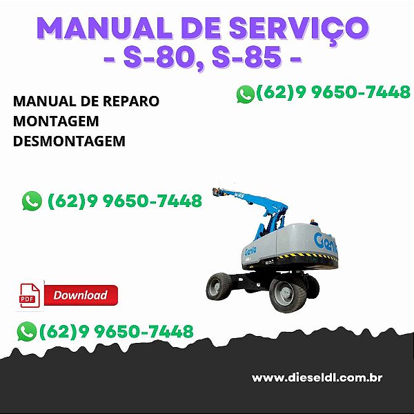 Manual de Serviço Genie - S-80, S-85 - Plataforma Elevatória