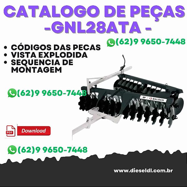 Catálogo de Peças Antoniosi - GNL20ATA, GNL24ATA, GNL28ATA - Niveladora