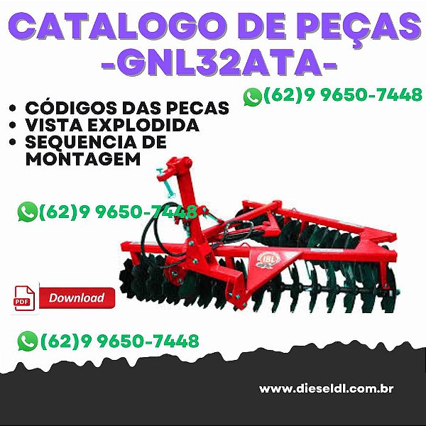 Catálogo de Peças Antoniosi - GNL32ATA, GNL36ATA, GNL42ATA - Niveladora