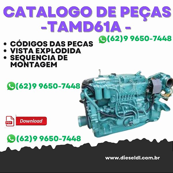 Catálogo de Peças Motor Volvo Penta - TAMD61A, TAMD62A, TAMD63L-A