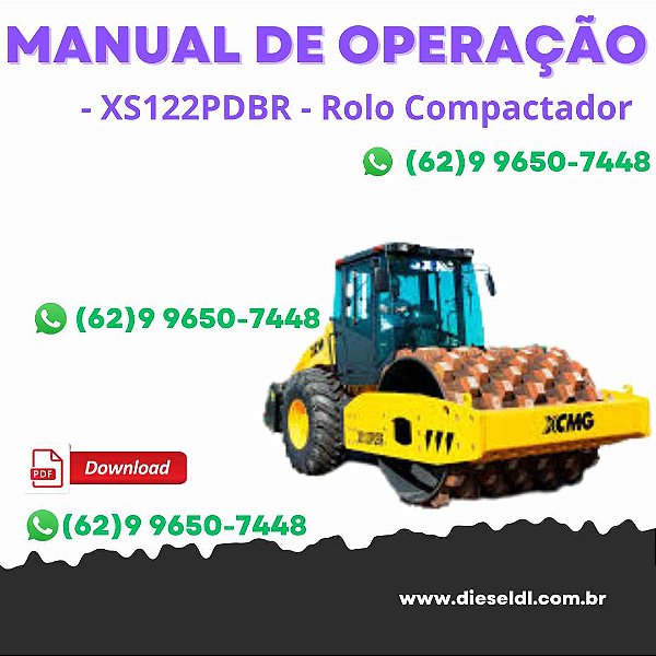 Manual de Operação e Manutenção XCMG - XS122PDBR - Rolo Compactador