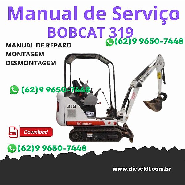Manual de Serviço Bobcat - 319 - Mini Escavadeira