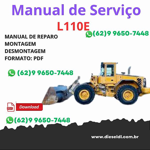 Manual Profissional de Serviço de Oficina Volvo L110E – Carregadeira PDF