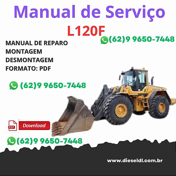 Manual Serviço de Oficina Completo Volvo L120F – Pá Carregadeira PDF
