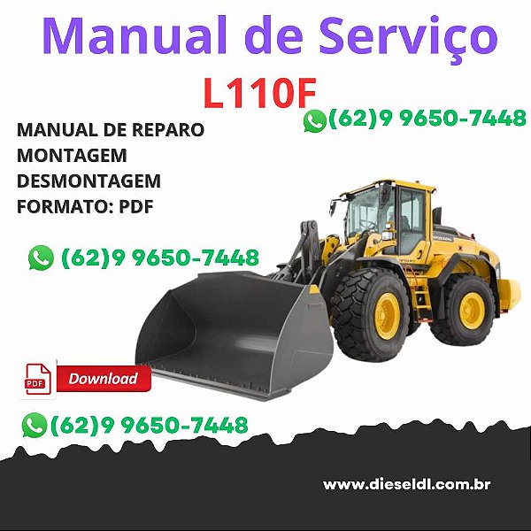 Manual Técnico Serviço de Oficina Completo Volvo L110F – Pá Carregadeira PDF