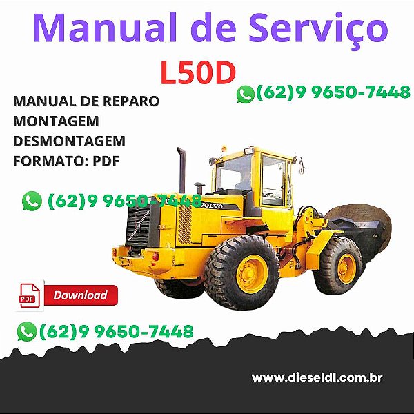 Manual Completo Serviços de Oficina Volvo L50D – Pá Carregadeira PDF