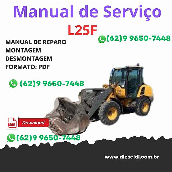 Manual Completo Serviço Volvo L25F – Pá Carregadeira