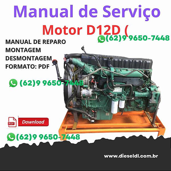 Manual Completo Oficina Motor D12D – Equipamentos Volvo