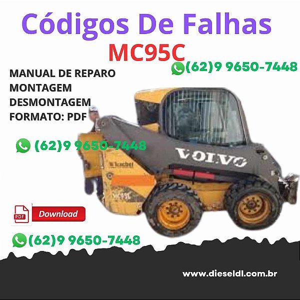 Manual Códigos Falhas MC-C – Volvo MC95C Mini Carregadeira