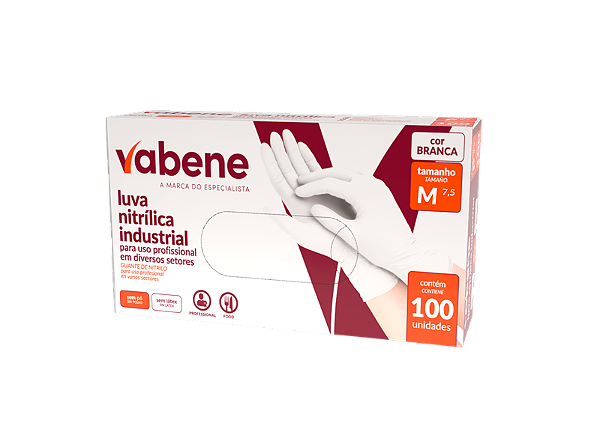 Luva Nitrílica Vabene 100un