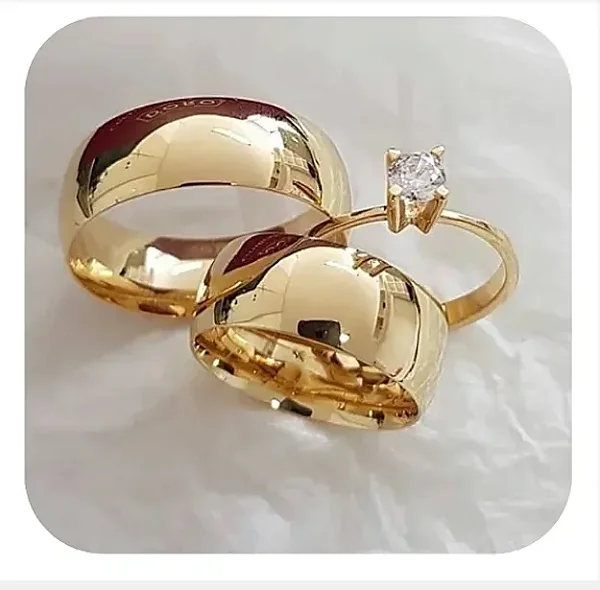 Par de Alianças boleada 8mm + Aparador 💍