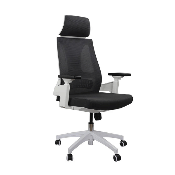 Cadeira Escritório Ergonômica Gamer Presidente Branca/grafite Helene Special - Elements
