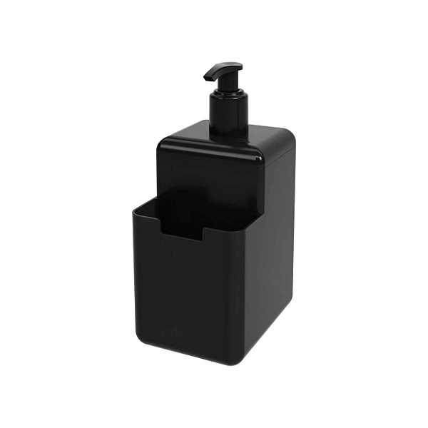 Dispenser Porta Detergente Bucha 500 Ml Cozinha Preto - Coza