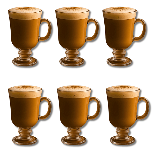 Jogo 6 Canecas Xícaras Cappuccino Dolce Gusto Nespresso 270ml