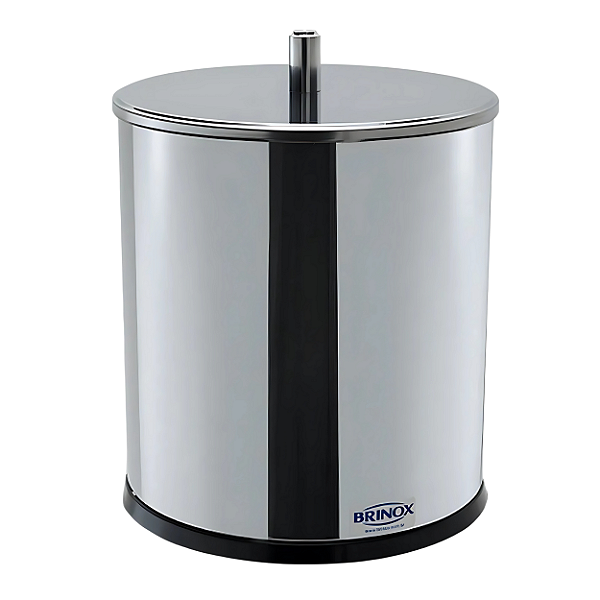 Lixeira Inox tampa, 5,4 Litros decorline  aço Inox Brinox