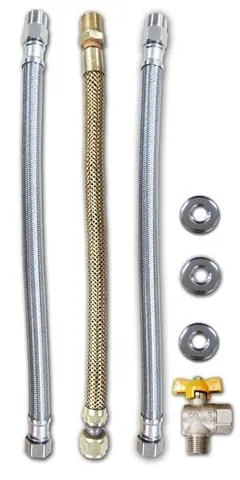 KIT AQUECEDOR 1/2 0,40 MTS COM REGISTRO E 3 CANOPLAS - COBRE