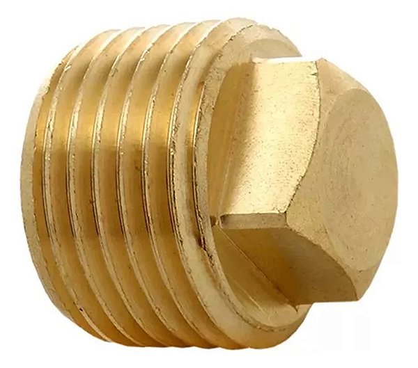 CAPS/PLUG MACHO 1/2 LATÃO