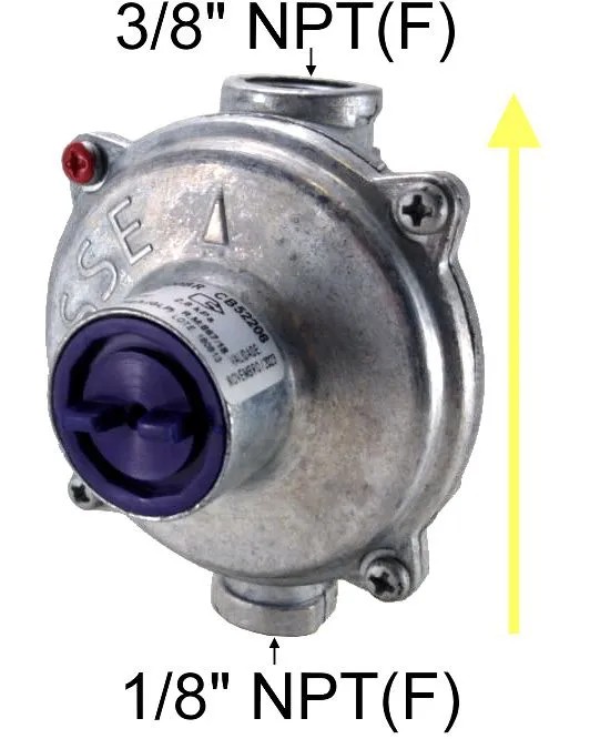 REGULADOR BP 4Kg/H - 1/8" X 1/4" - IDEAL PARA FORNOS