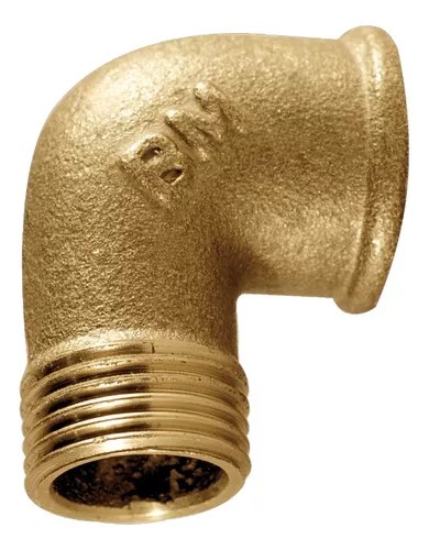 JOELHO/COTOVELO 90º LATÃO RM X RF - 1" NPT